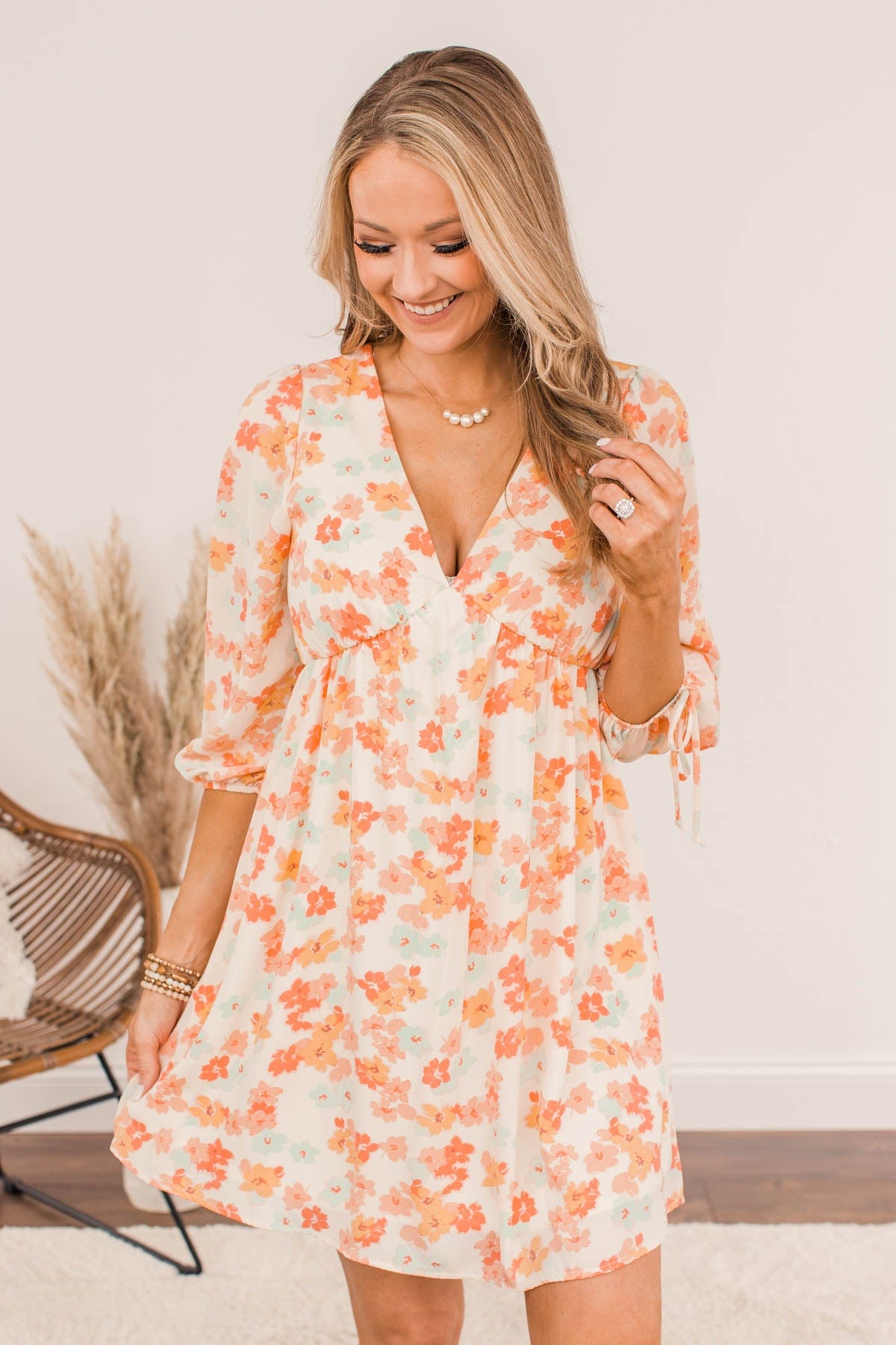 Growing Kindness Mini Dress- Ivory