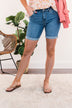 KanCan Mid-Rise Shorts- Lovina Wash