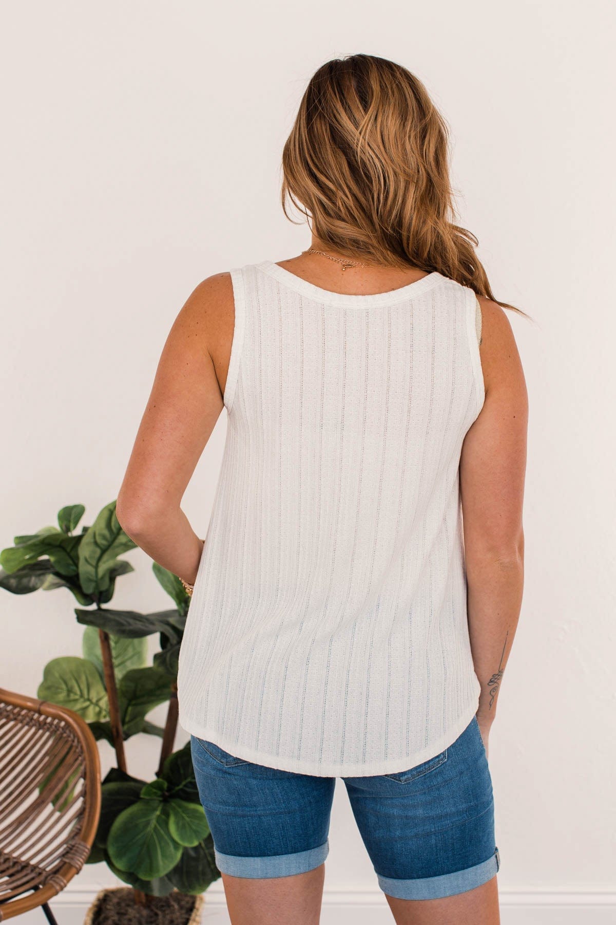 Envy Me Knit Tank Top- Ivory