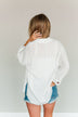 Creating Memories Button Down Pocket Top- Off White