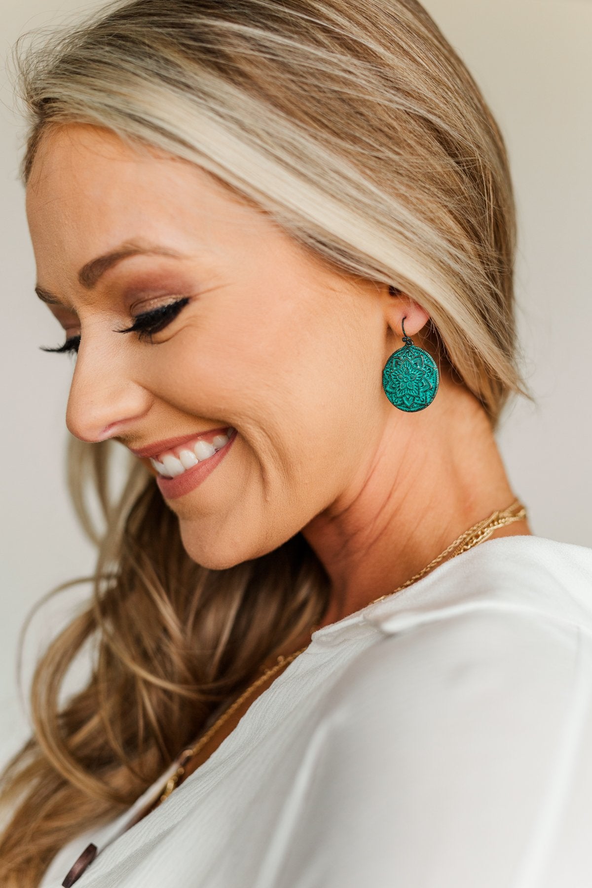 Feeling Fancy Flower Pendant Earrings- Panita