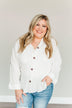 Creating Memories Button Down Pocket Top- Off White