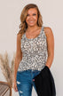 Stronger Than Before Button Tank- Leopard