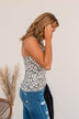 Stronger Than Before Button Tank- Leopard