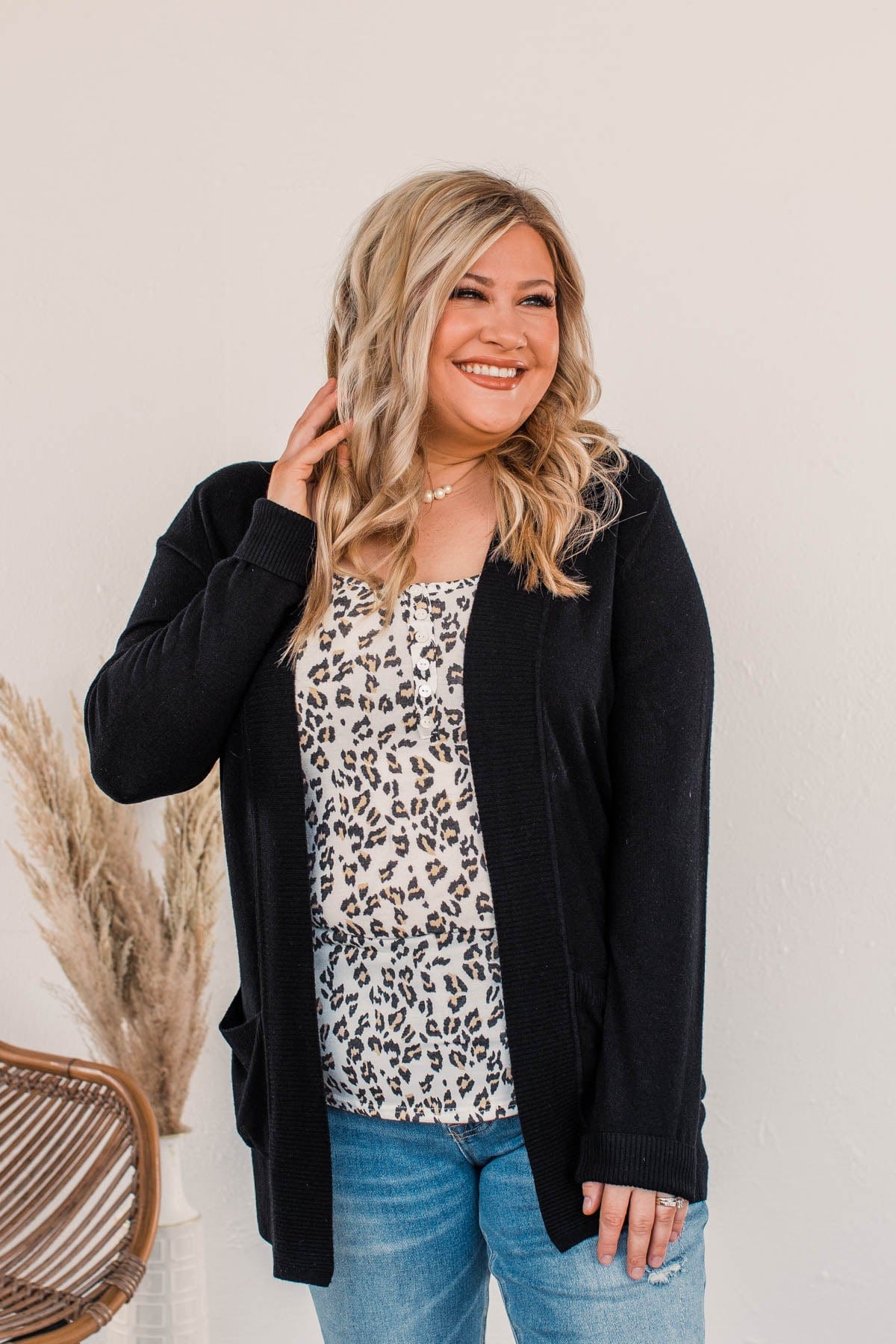 Ladies black on sale cardigan size 22