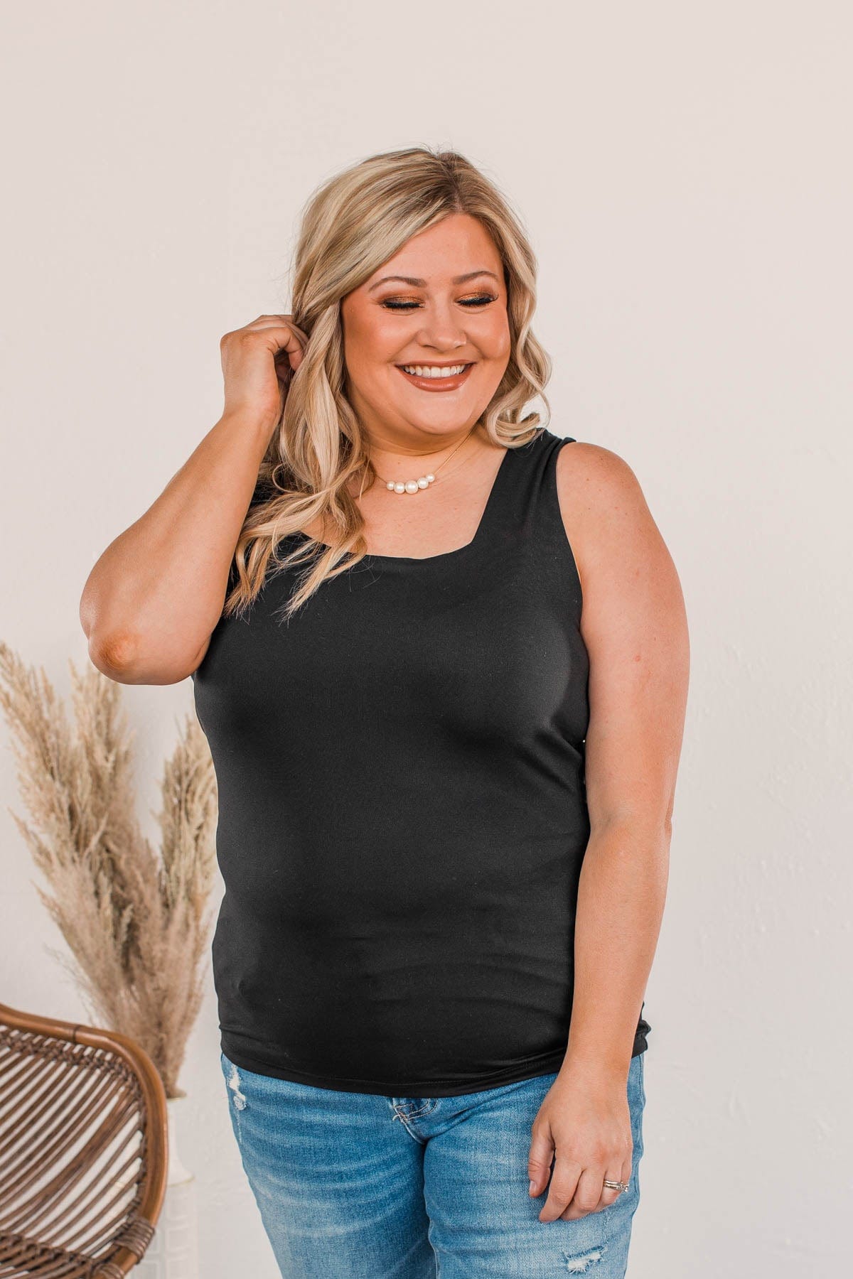 Mercy Me Fitted Tank Top- Black