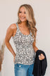 Stronger Than Before Button Tank- Leopard