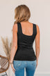 Mercy Me Fitted Tank Top- Black