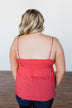 Better Than I Was Bow Tie Tank Top- Dark Coral