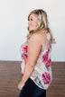 Hawaiian Breeze Floral Wrap Tank Top- Multi-Colored