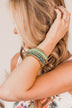 Bling Queen Gold Bracelet Set- Green