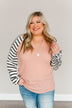 Natural Beauty Long Sleeve Knit Top- Dusty Peach