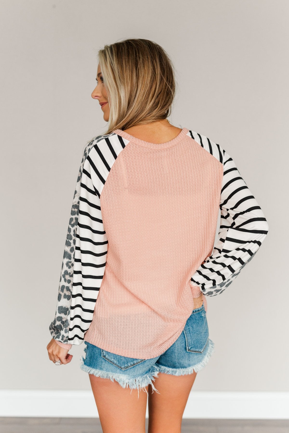 Natural Beauty Long Sleeve Knit Top- Dusty Peach