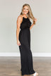 Peaceful Paradise Sleeveless Maxi Dress- Black