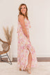 Air Of Refinement Floral Maxi Dress- Orange & Pink