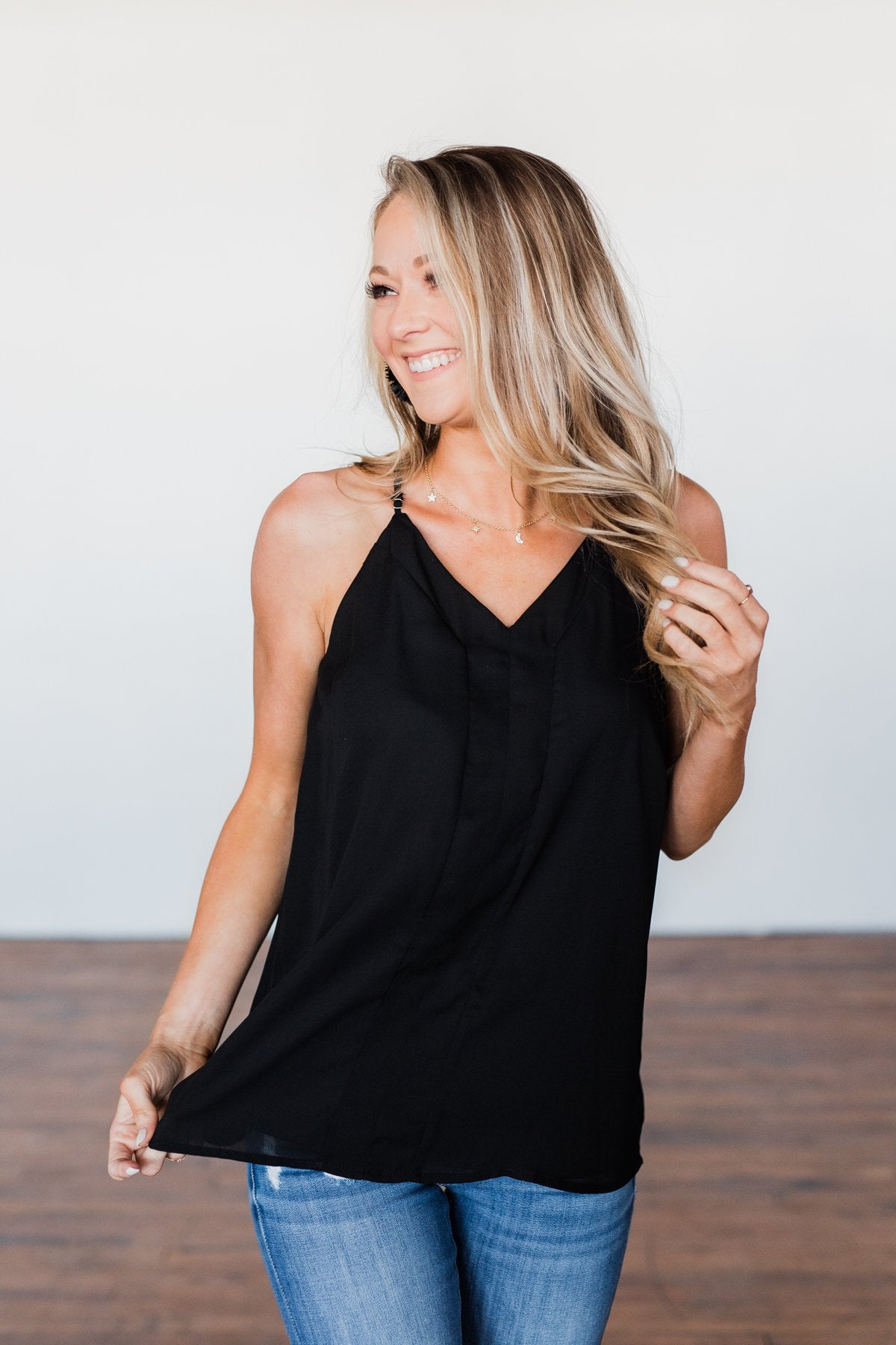 Speaks To My Soul Racerback Tank Top- Black