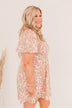 Gentle Morning Breeze Mini Dress- Lilac & Peach