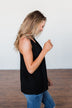 Speaks To My Soul Racerback Tank Top- Black