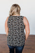 Wildly Glamorous Sequin Pocket Tank Top- Neutral Leopard