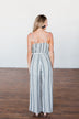 The Day Is Calling Striped Jumpsuit- Black & Ivory