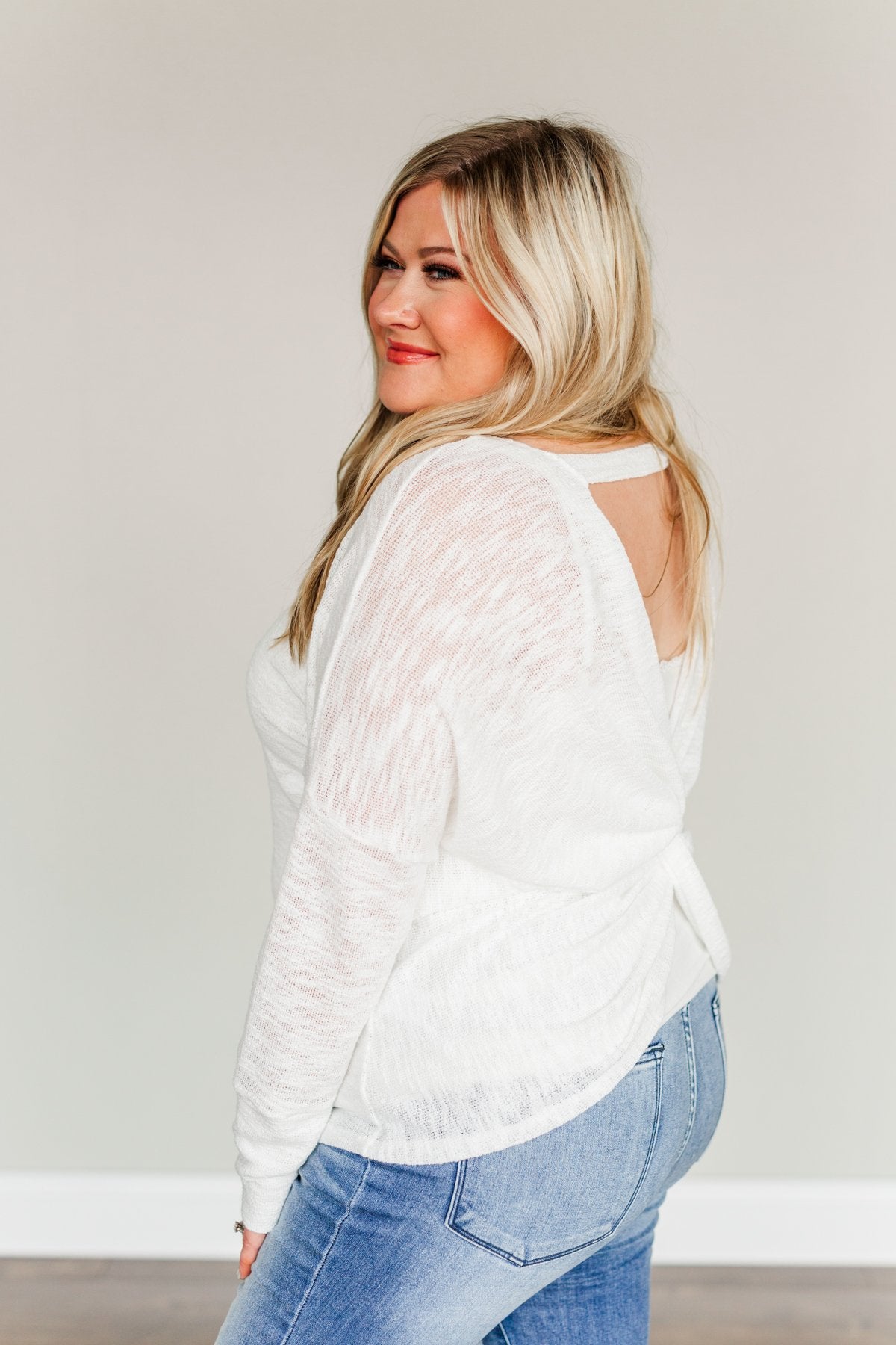 Making A Change Long Sleeve Top- Ivory