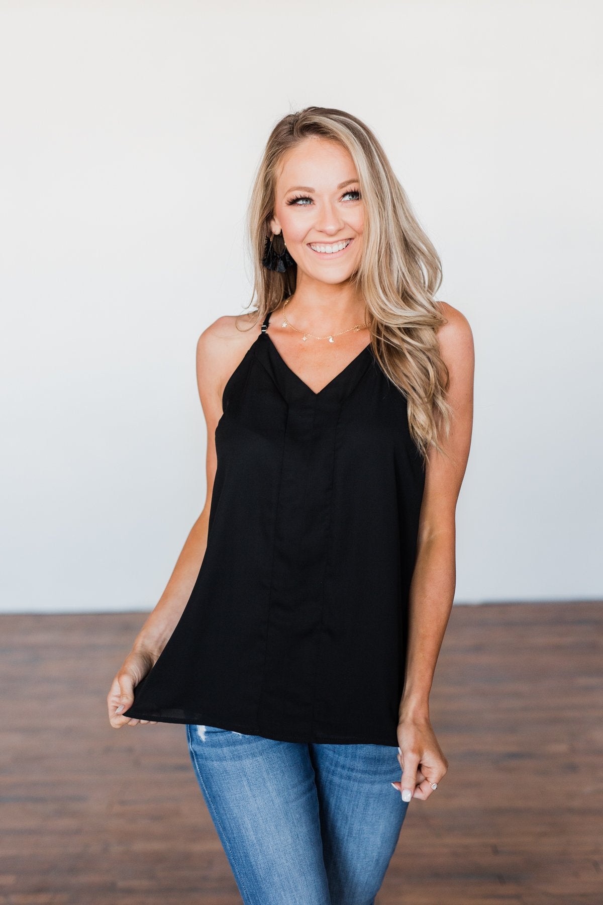 Speaks To My Soul Racerback Tank Top- Black