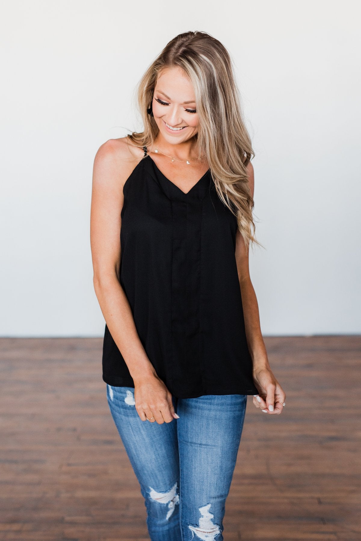 Speaks To My Soul Racerback Tank Top- Black
