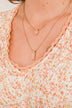 Unmistakable Grace 2 Tiered Necklace- Pink Marble & Gold