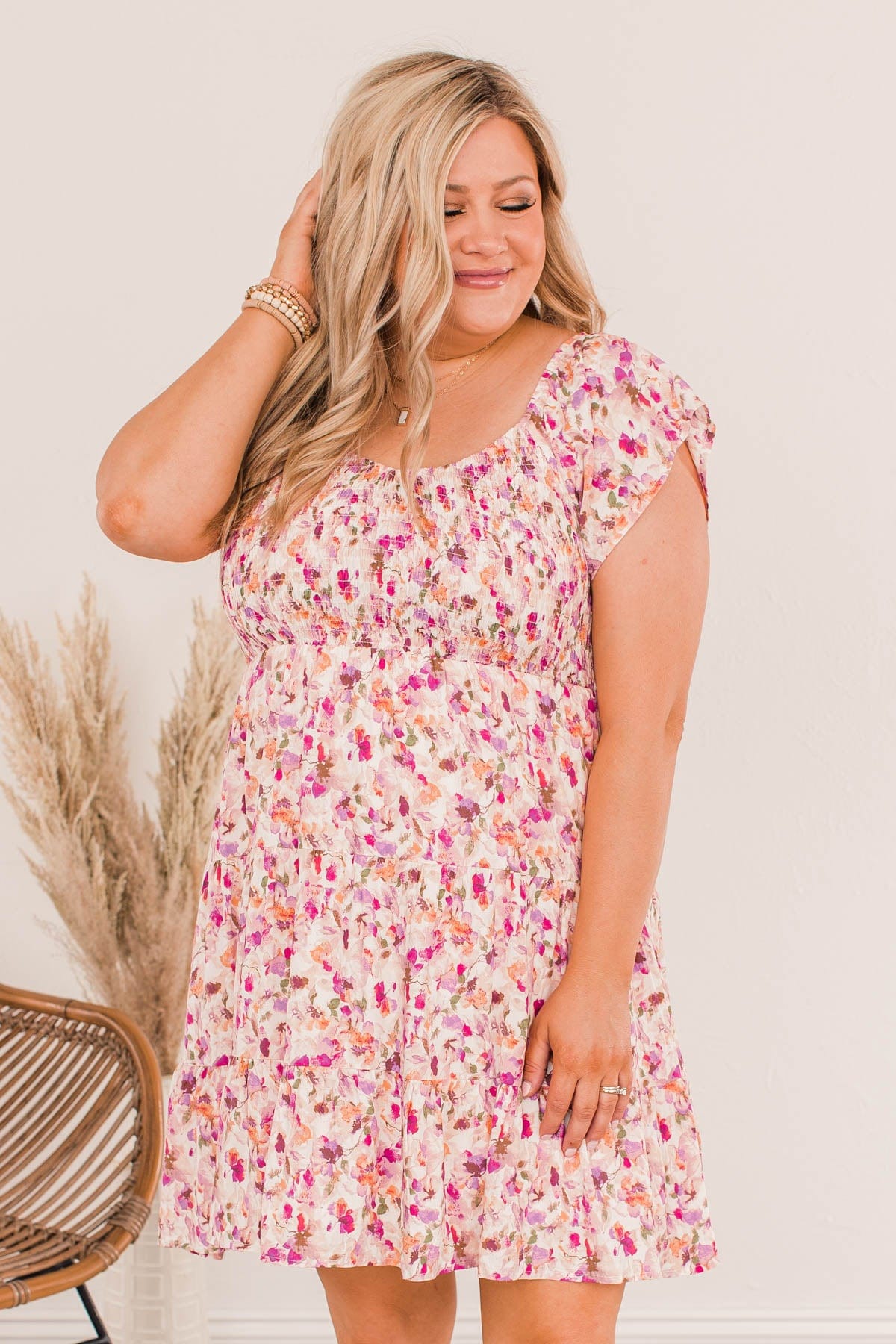 Pleasant Afternoon Mini Dress- Pink