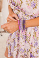 Love Being Girly Bracelet Set- Purple