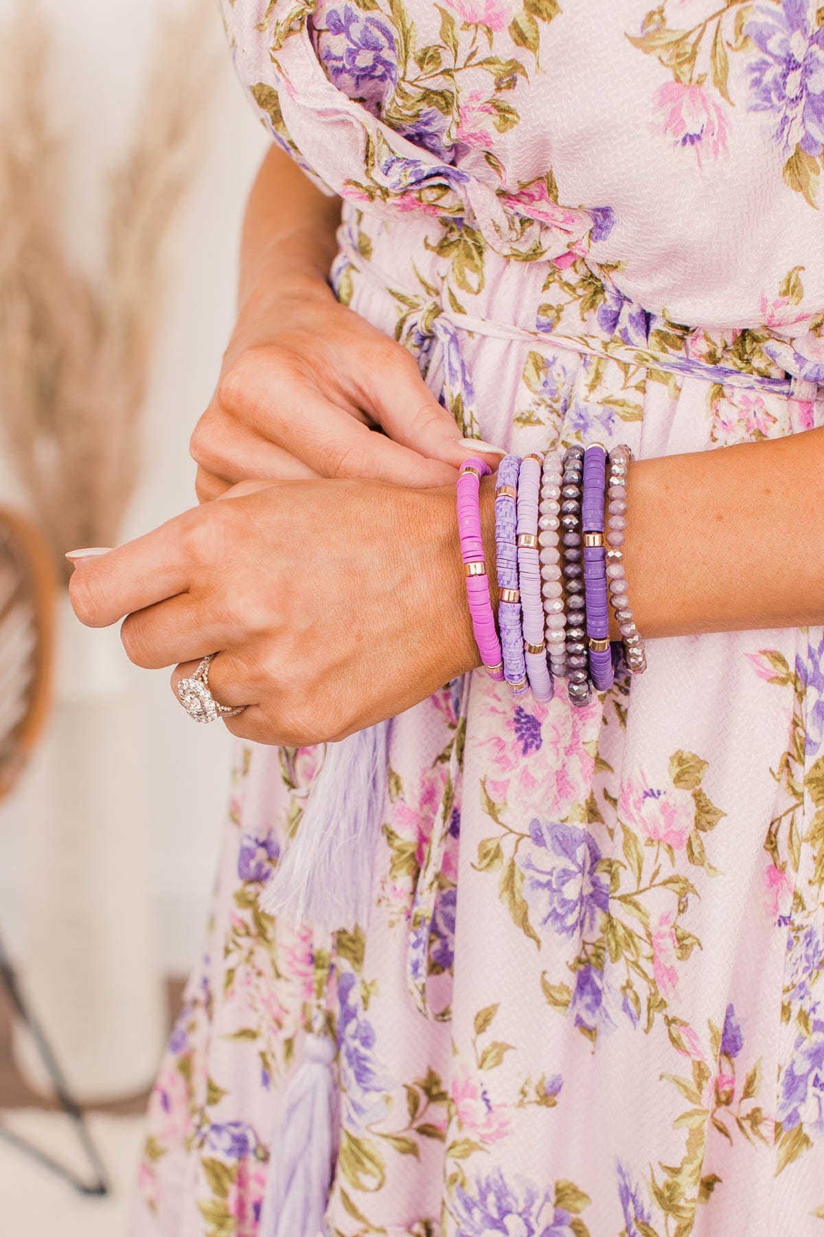 Love Being Girly Bracelet Set- Purple