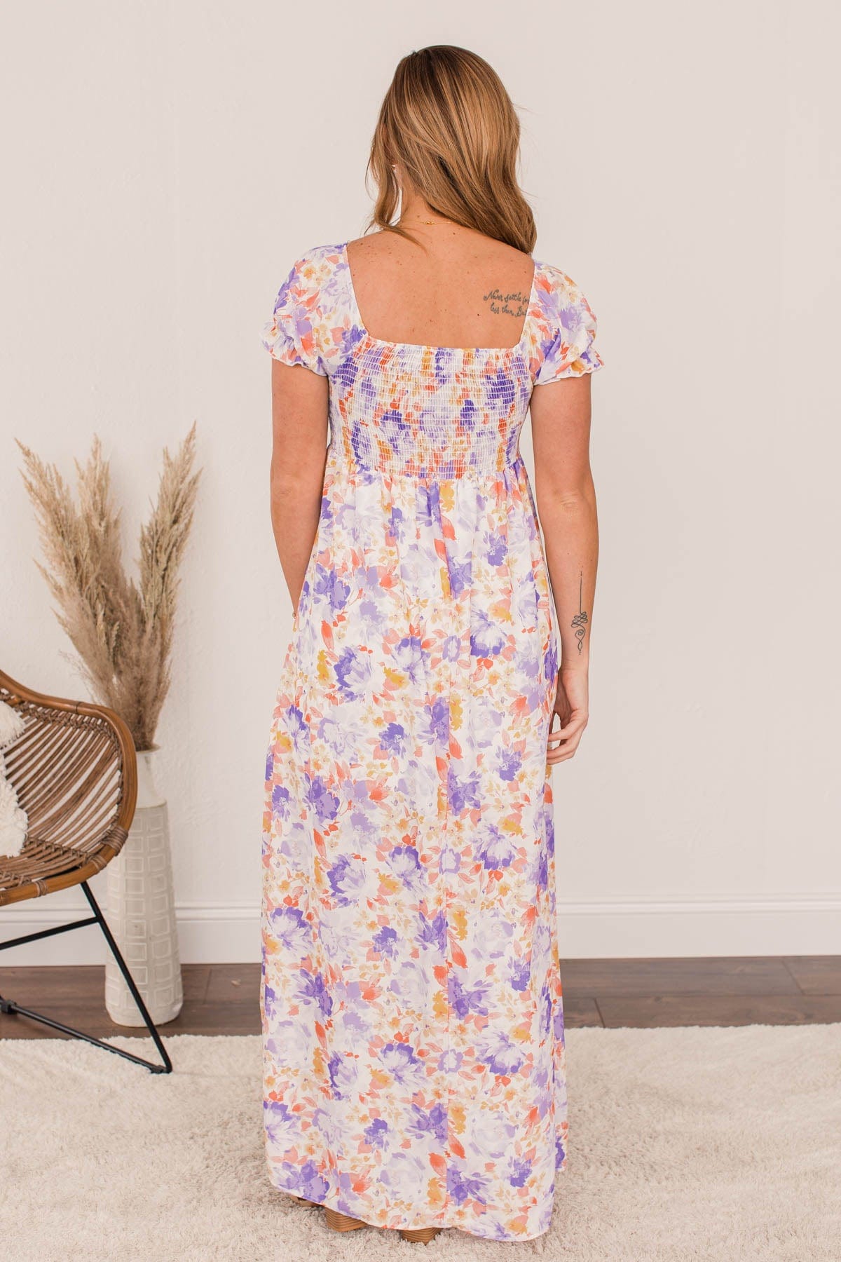 Clever Beauty Floral Maxi Dress- Lavender