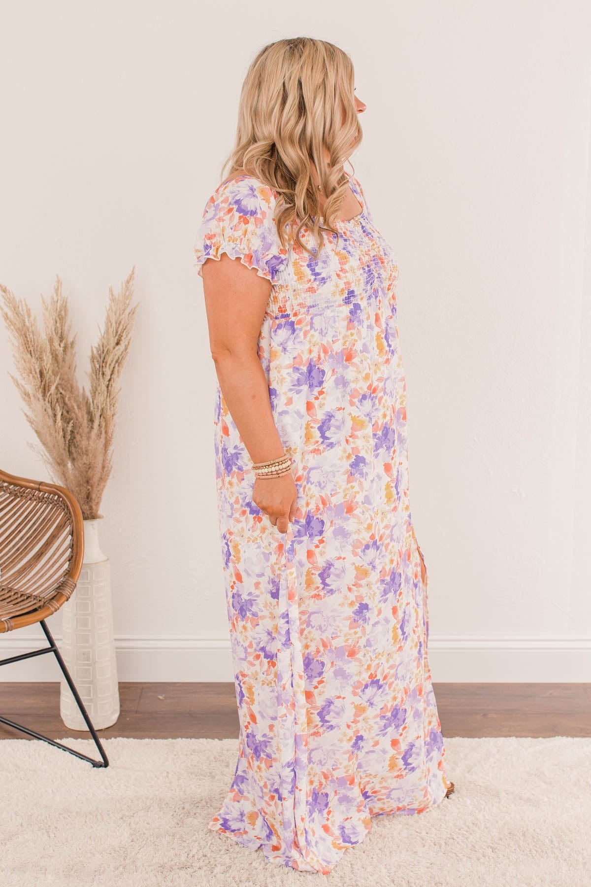 Clever Beauty Floral Maxi Dress- Lavender