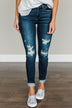 Judy Blue Distressed Skinny Jeans- Samantha Wash