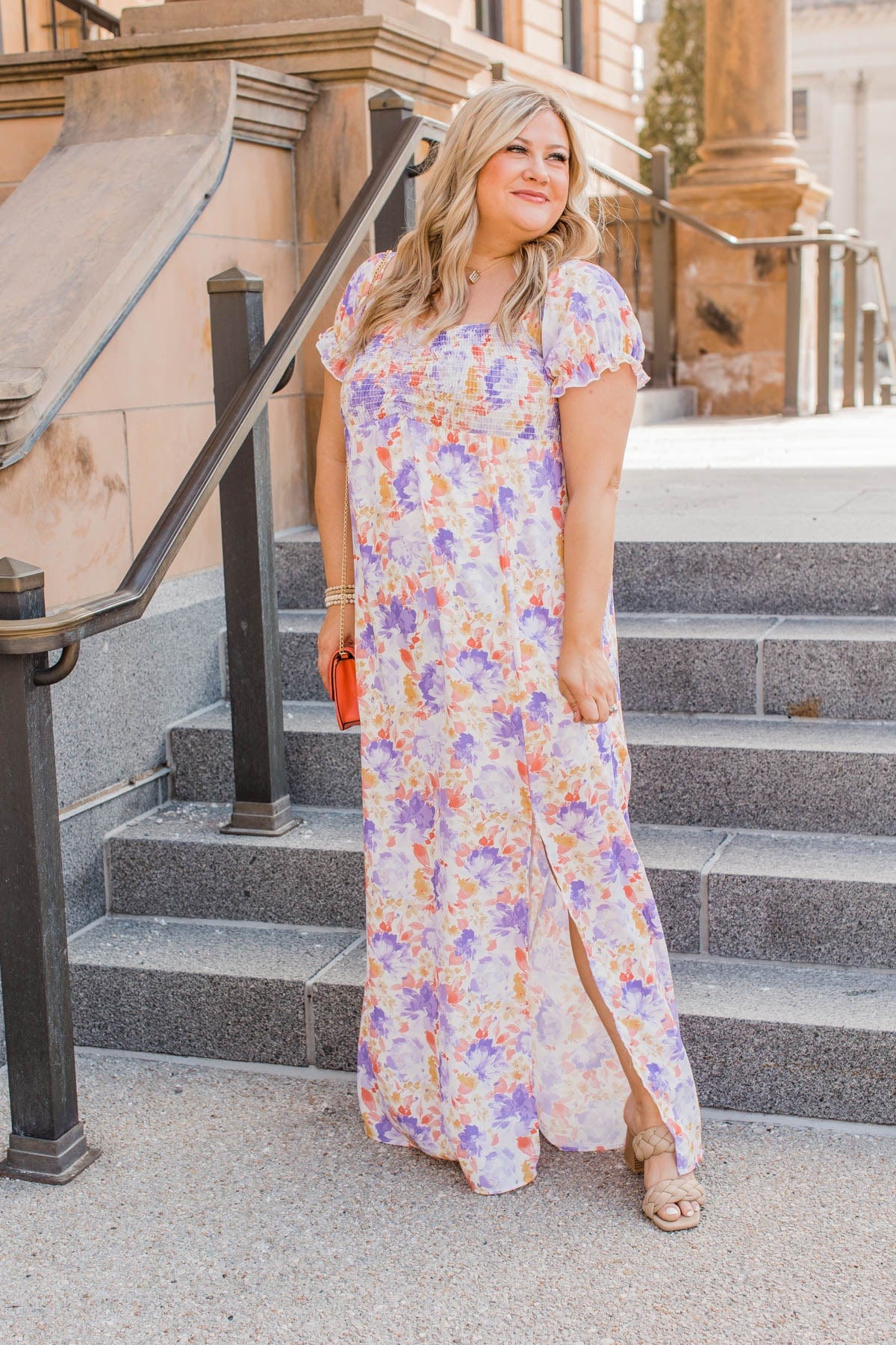 Clever Beauty Floral Maxi Dress- Lavender