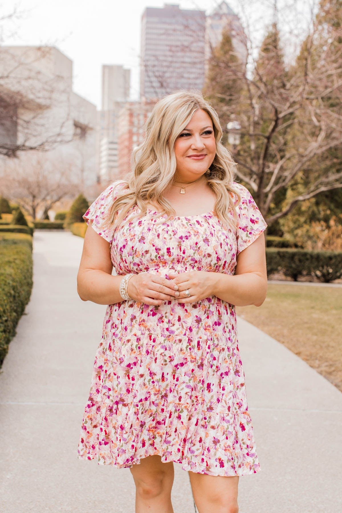 Pleasant Afternoon Mini Dress- Pink
