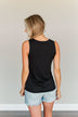 Energize The Day Lace Tank Top- Black