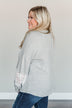 Every Moment Matters Knit Pocket Top- Grey