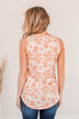 Opportunity Awaits Ribbed Tank- Light Coral