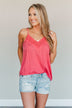 Summer Awaits Crochet Tank- Deep Coral