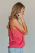 Summer Awaits Crochet Tank- Deep Coral