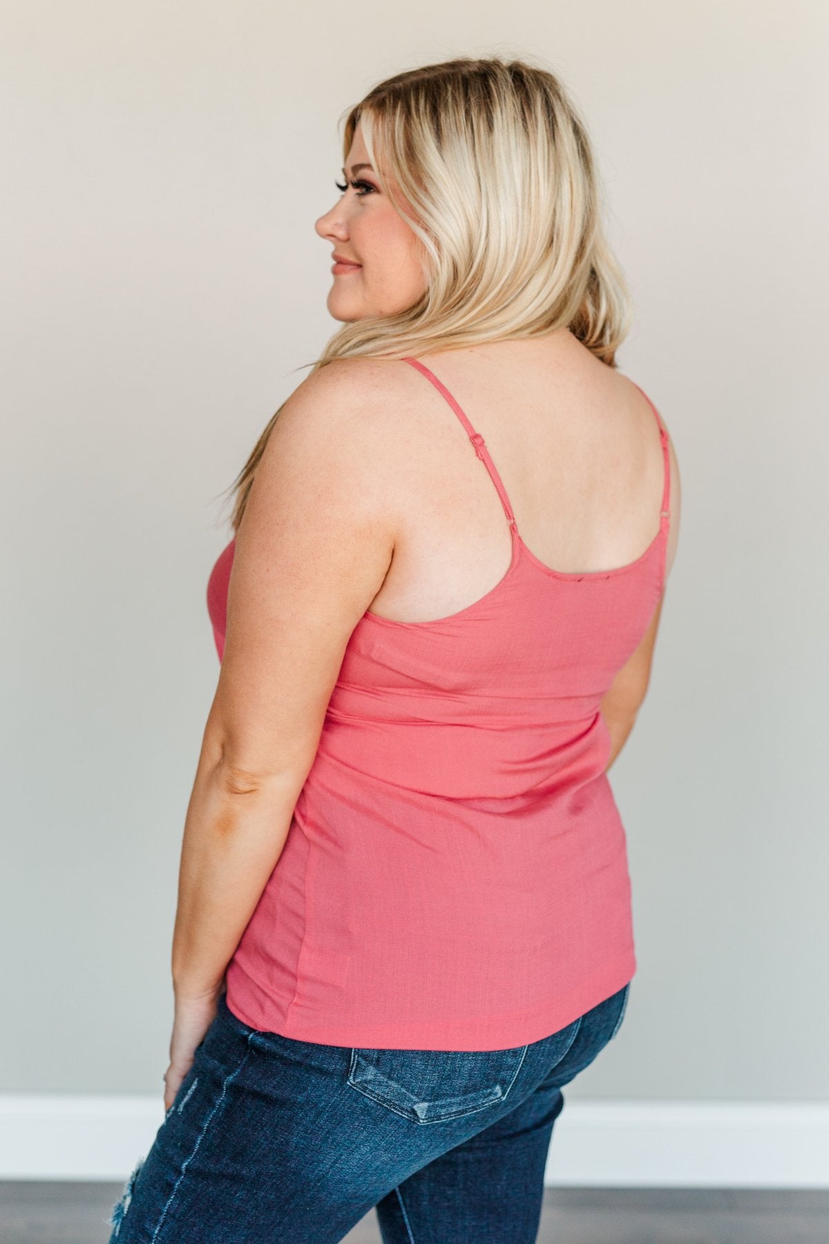 Summer Awaits Crochet Tank- Deep Coral