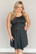 Sunshine Serenity Sleeveless Dress- Heathered Black