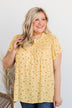 Flower Crown Dreams Smocked Blouse- Pale Yellow