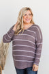 Pot Of Gold Striped Sweater- Lavender