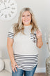 Made To Be Bold Double Pocket Top- Heather Grey