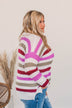 Done For The Day Striped Sweater- Orchid & Mocha