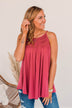 Festival Memories Crochet Tank- Rose Bud
