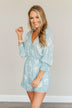 Got You On My Mind Floral Romper- Sky Blue