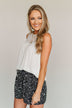A Beautiful Life Lace Tank Top- Off-White